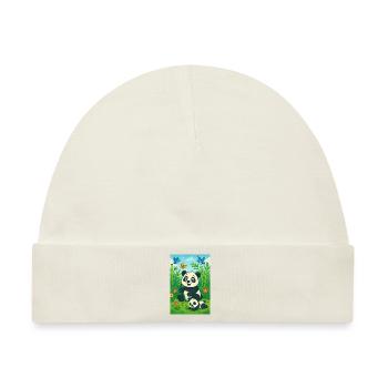 Bamboo Bär - Baby Premium Organic Mütze - Naturweiß - Vorne
