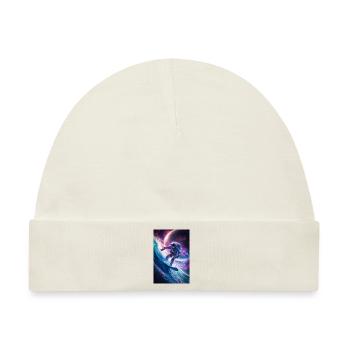 Surfen auf der kosmischen Welle - Baby Premium Organic Mütze - Naturweiß - Vorne