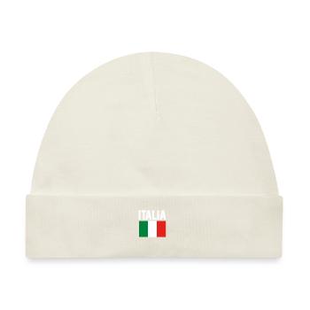 italienische Flagge - Baby Premium Organic Mütze - Naturweiß - Vorne