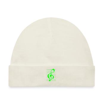 Violinschlüssel - Baby Premium Organic Mütze - Naturweiß - Vorne