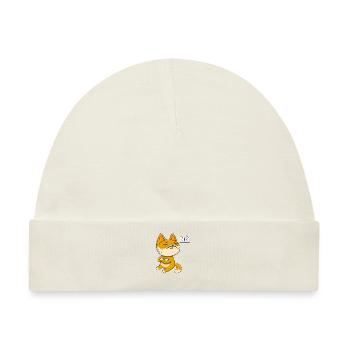 144 KATZE NEIN - Baby Premium Organic Mütze - Naturweiß - Vorne