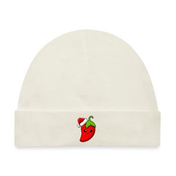 Chilli Weihnachten Comic Xmas - Baby Premium Organic Mütze - Naturweiß - Vorne