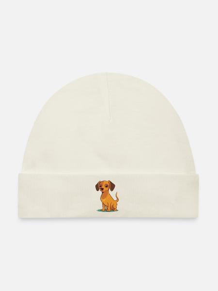 Niedliches Hundedesign für Hundebesitzer - Baby Premium Organic Mütze - Naturweiß
