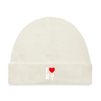 I love NY New York Liebe USA Fan - Baby Premium Organic Mütze - Naturweiß - Vorne