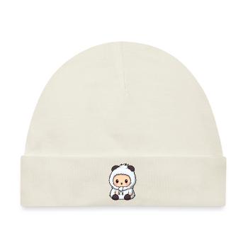 Eisbär Winter Polar Bär Comic - Baby Premium Organic Mütze - Naturweiß - Vorne