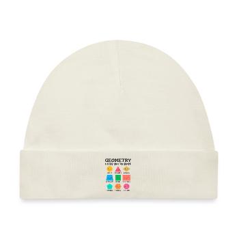 Geometrie hält Sie in Form, geometrische Formen - Baby Premium Organic Mütze - Naturweiß - Vorne