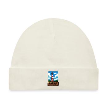 Ameland Leuchtturm Urlaub - Baby Premium Organic Mütze - Naturweiß - Vorne
