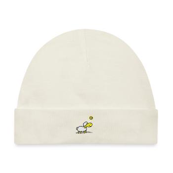 Schäfchen Sonne 3 - Baby Premium Organic Mütze - Naturweiß - Vorne