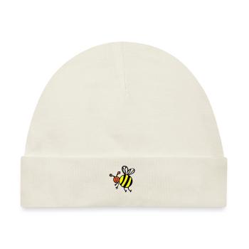 bee bee biene Gesicht Cartoon2 - Baby Premium Organic Mütze - Naturweiß - Vorne