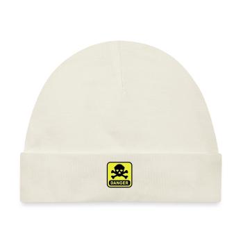 Danger Totenkopf - Baby Premium Organic Mütze - Naturweiß - Vorne