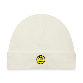 Smiley alte Müdigkeit - Baby Premium Organic Mütze - Naturweiß - Vorne