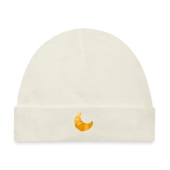 Smiley Croissant - Baby Premium Organic Mütze - Naturweiß - Vorne