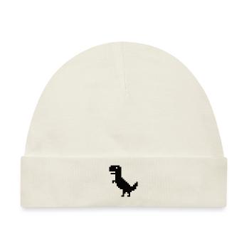 Internet Dinosaurier schwarz - Baby Premium Organic Mütze - Naturweiß - Vorne