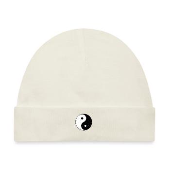 Yin und Yang - Baby Premium Organic Mütze - Naturweiß - Vorne