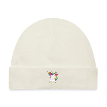 Einhorn Dabbing - Baby Premium Organic Mütze - Naturweiß - Vorne