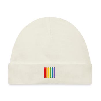 Regenbogen Staebchen - Baby Premium Organic Mütze - Naturweiß - Vorne