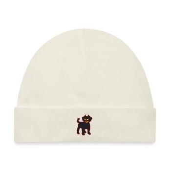 Halloween Teufel Hund Dämonischer Welpen glühend - Baby Premium Organic Mütze - Naturweiß - Vorne
