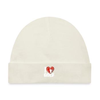 I love GOLF - cooles Golfmotiv für Golfer - Baby Premium Organic Mütze - Naturweiß - Vorne