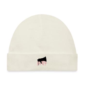Bluttropfen Megafon Propaganda Lautsprecher - Baby Premium Organic Mütze - Naturweiß - Vorne