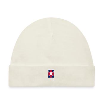 Britischer König Krönung Charles England Flagge - Baby Premium Organic Mütze - Naturweiß - Vorne