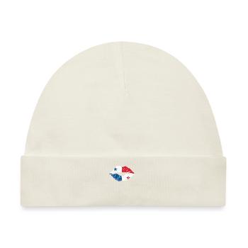 Panama herz Flagge Fahne Zentralamerika Kanal - Baby Premium Organic Mütze - Naturweiß - Vorne