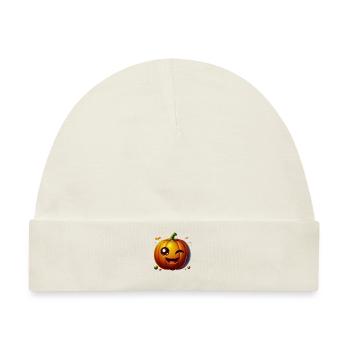 Machen Sie Spaß! Jack-o'-Lantern T-Shirt - Baby Premium Organic Mütze - Naturweiß - Vorne