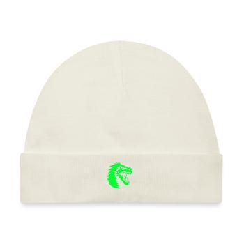 Dinosaurier logo - Baby Premium Organic Mütze - Naturweiß - Vorne