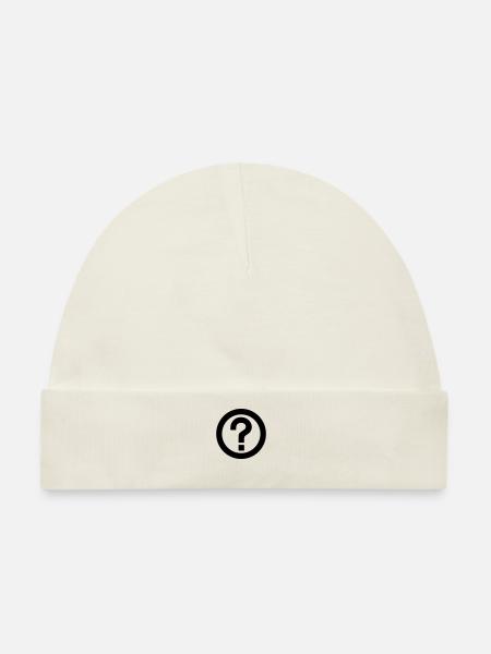 Fragezeichen - Symbol - Baby Premium Organic Mütze - Naturweiß