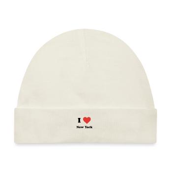 I Love New York - Baby Premium Organic Mütze - Naturweiß - Vorne