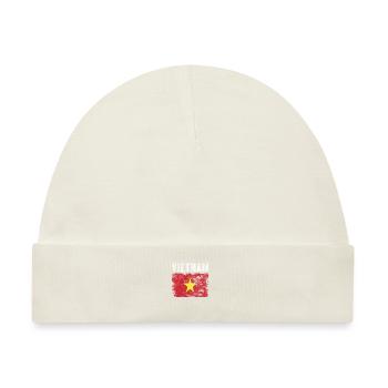 Vietnamesische Flagge Verzweifelte vietnamesische Flagge - Baby Premium Organic Mütze - Naturweiß - Vorne