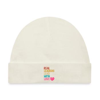 Echte Führungskräfte Führen Mit Liebe - Baby Premium Organic Mütze - Naturweiß - Vorne