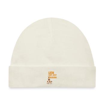 leon - Baby Premium Organic Mütze - Naturweiß - Vorne