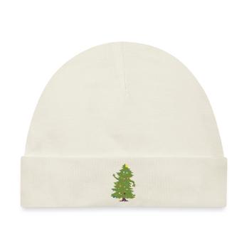 Weihnachtsbaum - Baby Premium Organic Mütze - Naturweiß - Vorne
