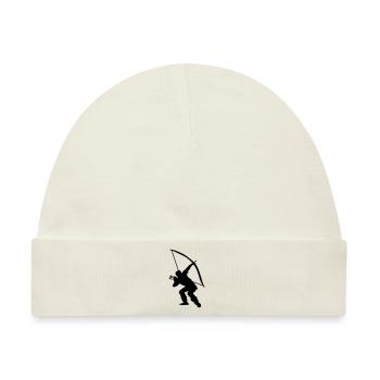 Archery longbow medieval design - Baby Premium Organic Mütze - Naturweiß - Vorne