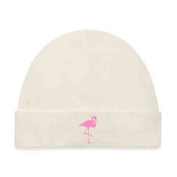 Flamingo - Baby Premium Organic Mütze - Naturweiß - Vorne