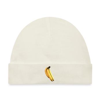 banane banana obst veggie gemuese fruits87 - Baby Premium Organic Mütze - Naturweiß - Vorne