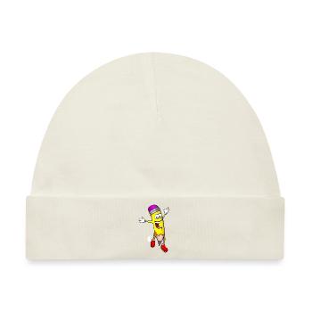 Bobby der lustige Bleistift - Baby Premium Organic Mütze - Naturweiß - Vorne