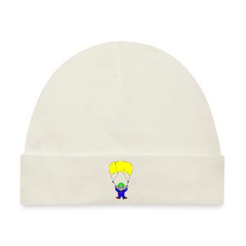 parachute fallschirmspringen parachuting skydiver - Baby Premium Organic Mütze - Naturweiß - Vorne