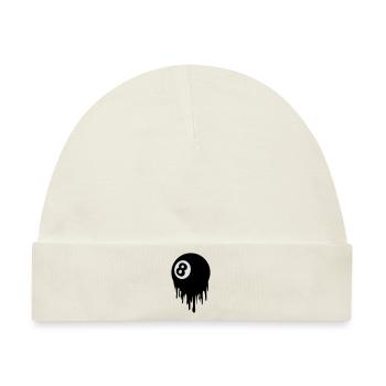 8 ball design - Baby Premium Organic Mütze - Naturweiß - Vorne