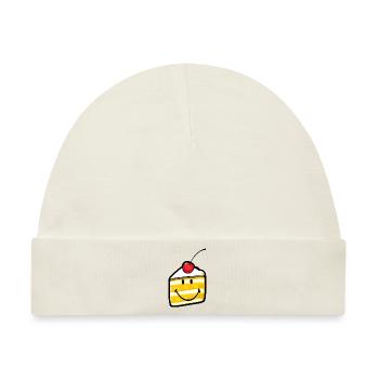 Smiley Cake - Baby Premium Organic Mütze - Naturweiß - Vorne