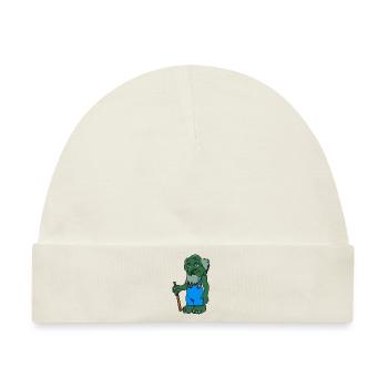 troll lieb alt stock cartoon lustig spitzohr maerc - Baby Premium Organic Mütze - Naturweiß - Vorne