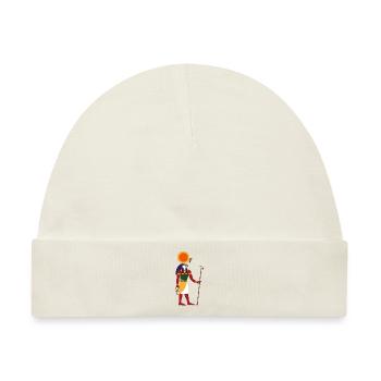 Ra Re altägyptischer Sonnengott - Fülle Gesundheit - Baby Premium Organic Mütze - Naturweiß - Vorne
