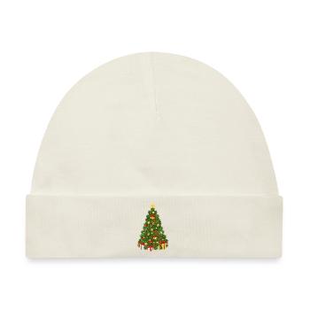 Weihnachtsbaum - Baby Premium Organic Mütze - Naturweiß - Vorne