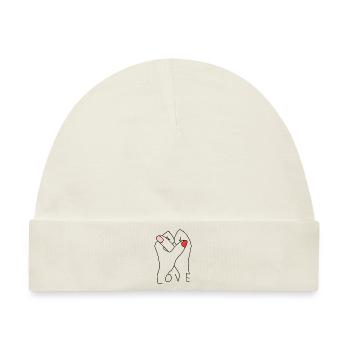 Liebe - Baby Premium Organic Mütze - Naturweiß - Vorne