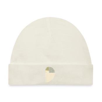 Distressed Fibonacci Spirale - Baby Premium Organic Mütze - Naturweiß - Vorne