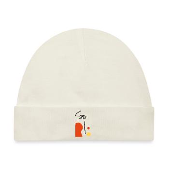 abstrak Illustration - Baby Premium Organic Mütze - Naturweiß - Vorne