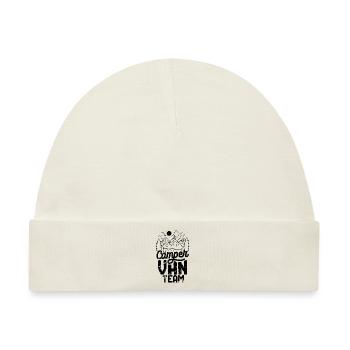 Campervan Team Wohnwagen Camper Van Wohnmobil - Baby Premium Organic Mütze - Naturweiß - Vorne