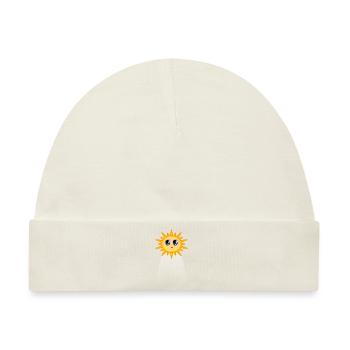Sonne Sonnenstrahlen Kawaii Kunst - Baby Premium Organic Mütze - Naturweiß - Vorne