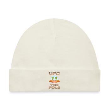 Ufo Todpoles - Weltraum-Kaulquappen im Ufo - Baby Premium Organic Mütze - Naturweiß - Vorne