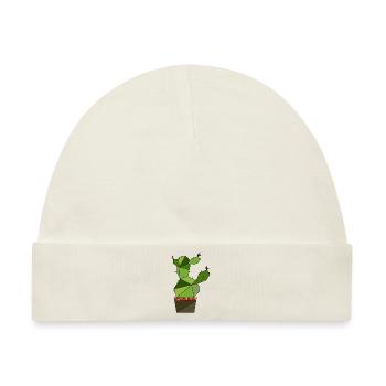 Kaktus geometrisch - Baby Premium Organic Mütze - Naturweiß - Vorne